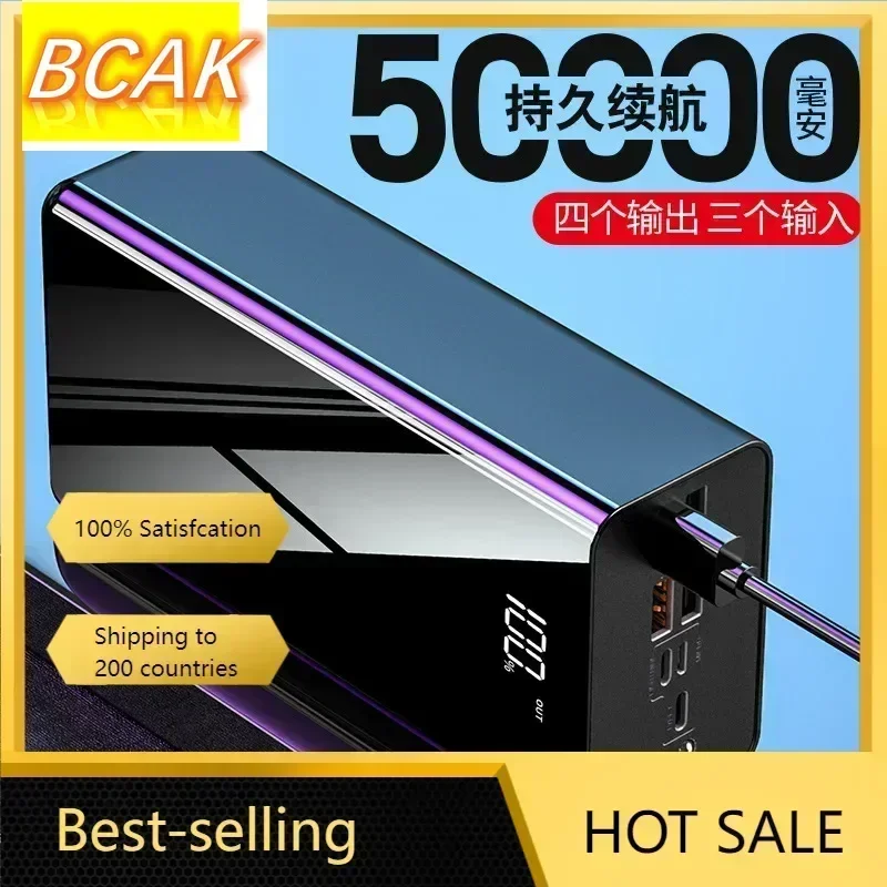 BCAK Outdoor 50000MAh 100000   MAh Factory Wholesale Power Bank сверхбольшой емкости 2A Быстрая зарядка Индивидуальный мобильный PowerBank