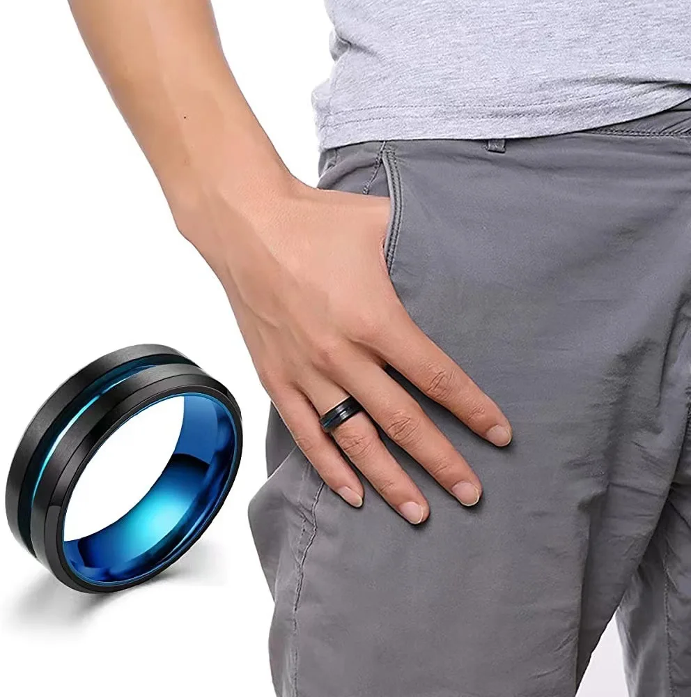 2025 Punk Stainless Steel Women Men Rings Smooth Surface Finger Rings Wedding Party Versatile Fashion Jewelry Accessories
