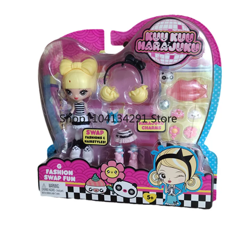 Conjunto de traje de muñeca Chibi Original Harajuku Cool Girls Group, juguete para juego de imitación para niñas