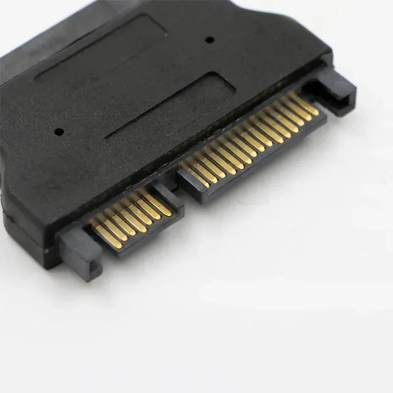 محول لأجهزة الكمبيوتر المحمول المكتبية HDD CD - كابلات محرك الأقراص الصلبة ROM، المسلسل ATA 7+15 22pin ذكر إلى نحيف 7+6 13pin أنثى، SATA Adapte