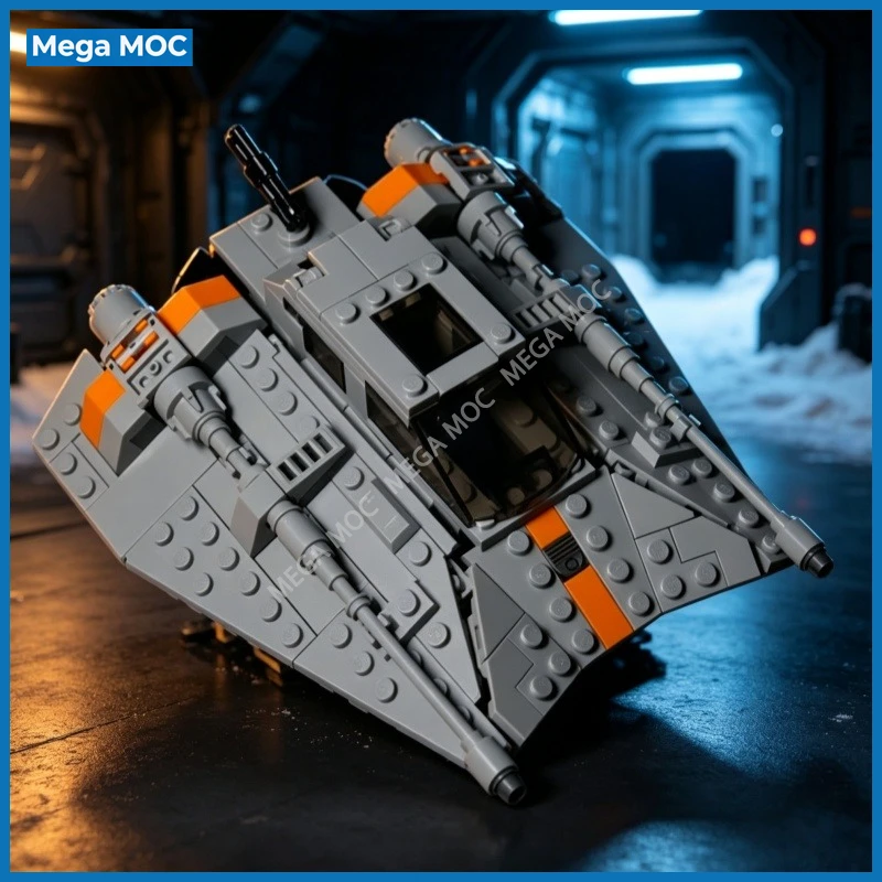 378 деталей T-47 Snowspeeder MOC: Конструктор «Зимний истребитель» для коллекционирования и декора рабочего стола