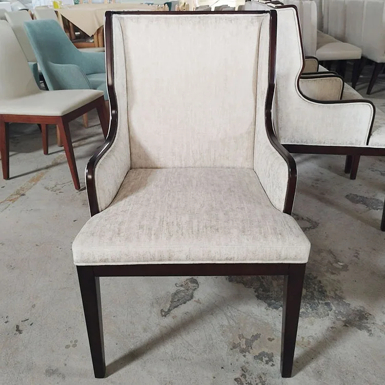 Elegant Luxury Home Dining Room Furniture Leisure Dining Chair With Armrest Solid Ash Wood Legs
