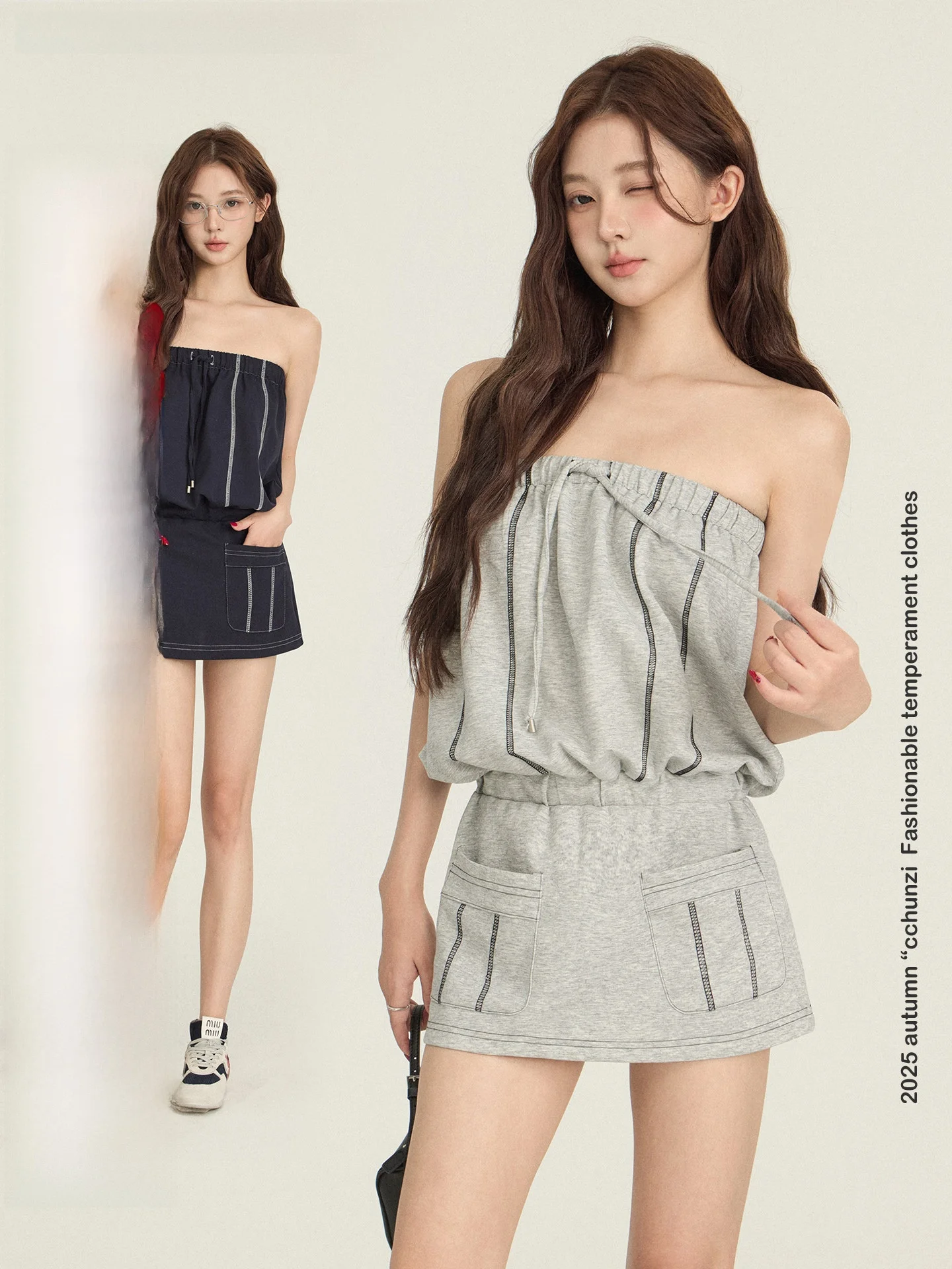 

Pure Desire Design Dstring Эластичная трубка на талии Dr Женский эффект похудения Удобная посадка Повседневная одежда Sle No Sve