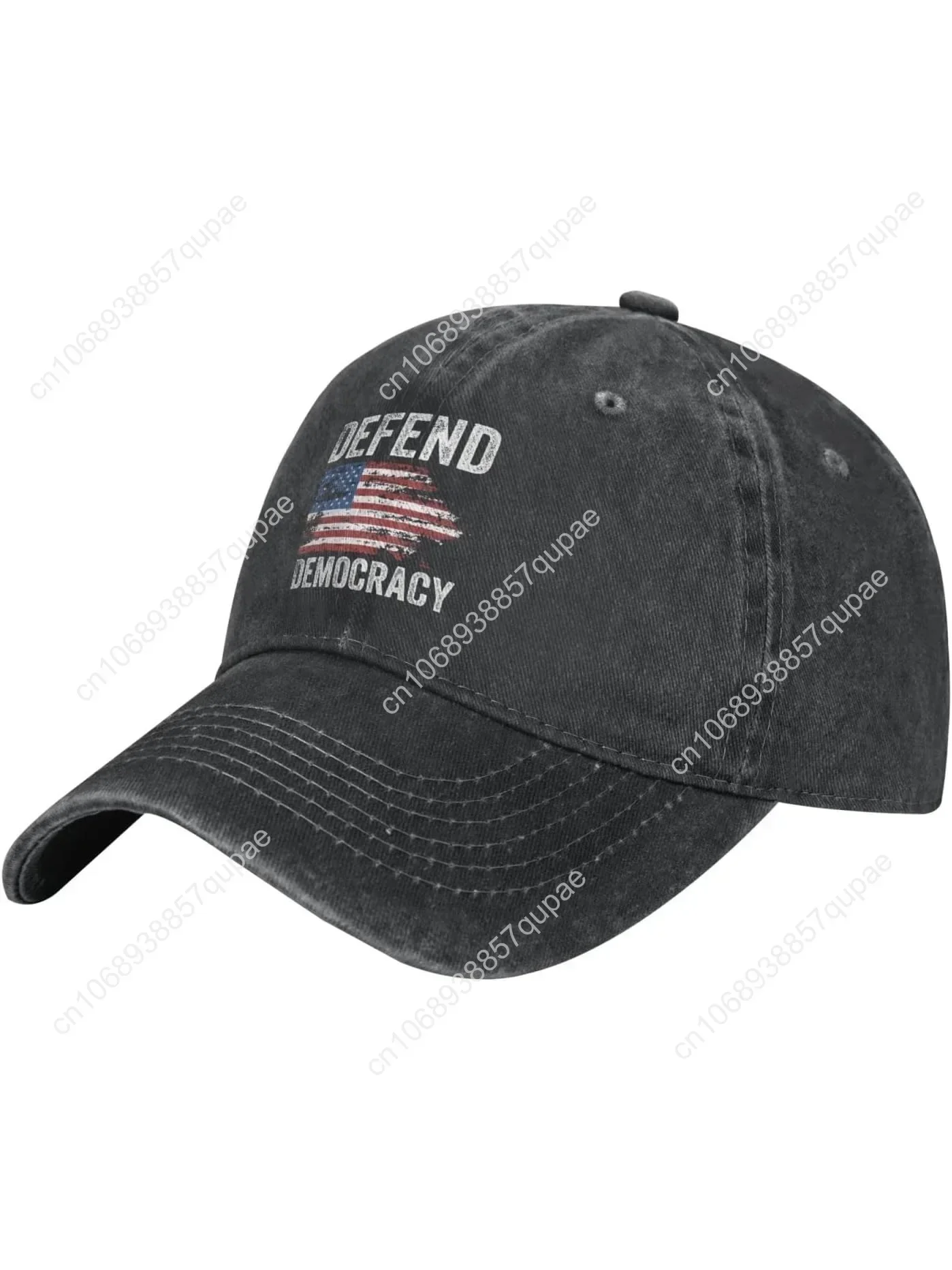 

Defend Democracy Vote Blue Baseball Hat Adjustable Low Profile Dad Hat for Men Women,Black