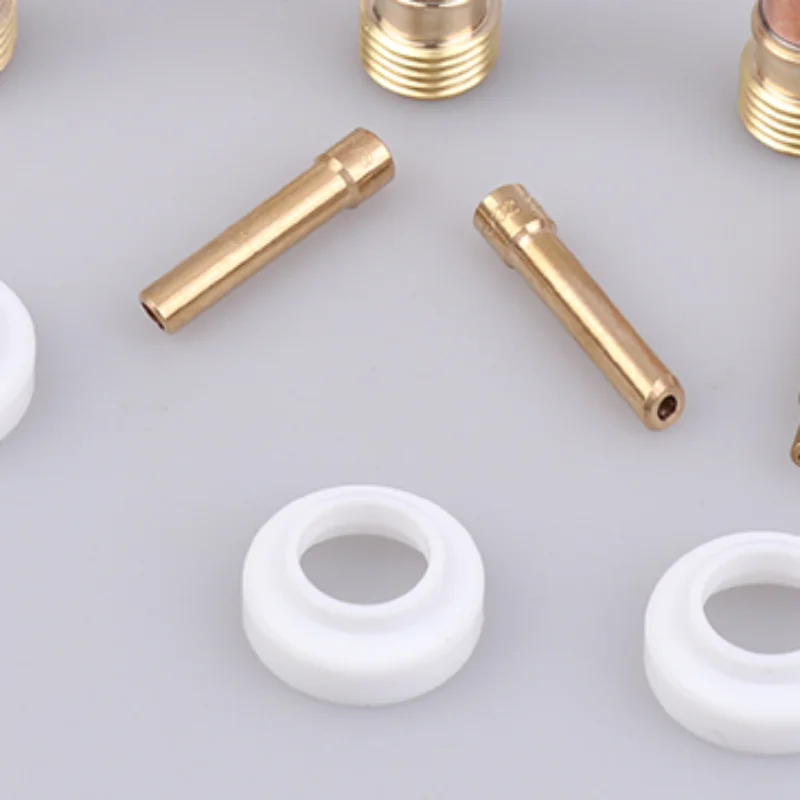 4Pcs TIG Welding 1.6/2.4/3.2mm White Ceramic Nozzle Alumina Cup Kit Torches WP17 18 26 Stubby Collets Body Gas Lens Set