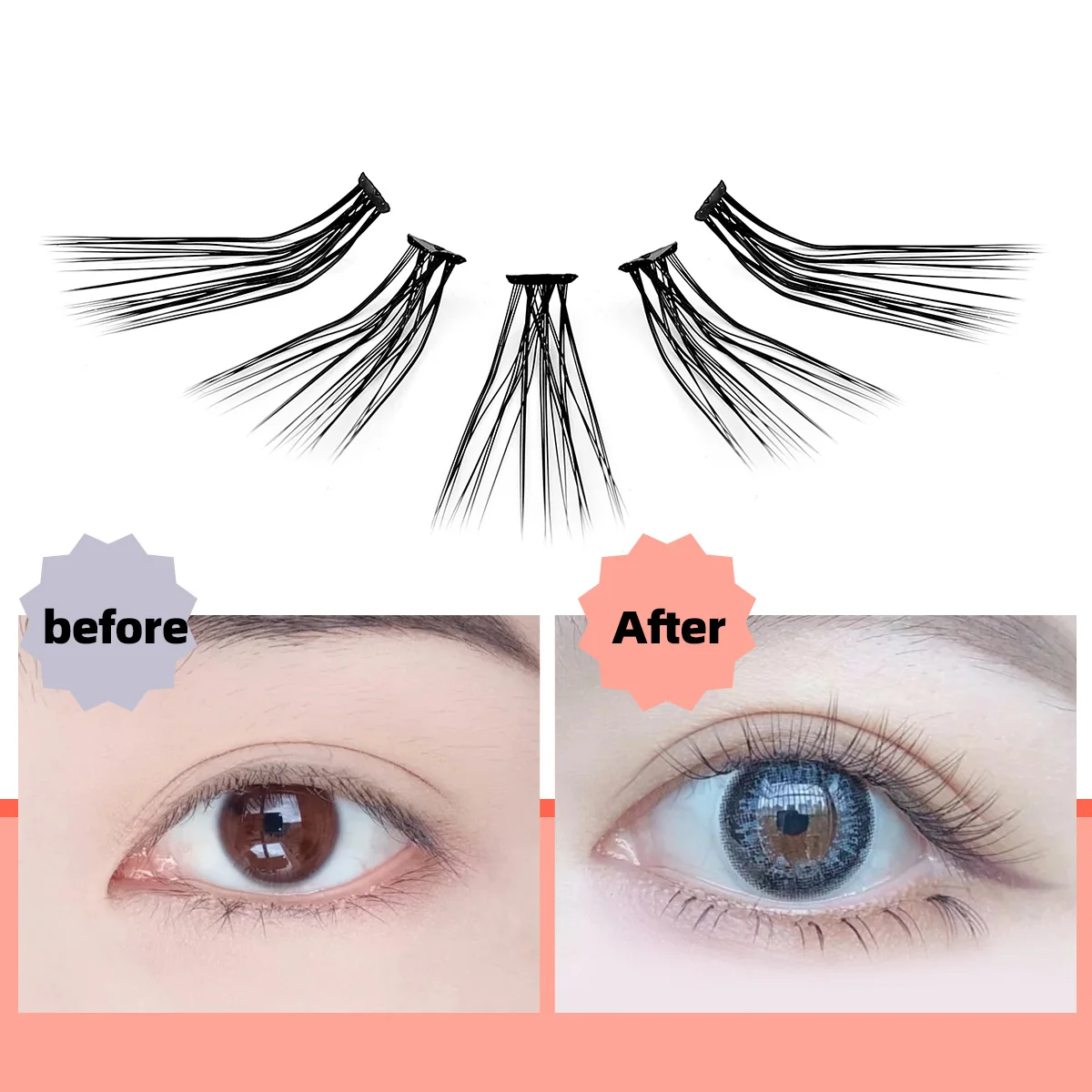 LINYAGSSE LN2350 L Curl Super Cluster Wimpernverlängerung Natürliche Nerz Wimpern Einzelne Wimpern Make-Up Werkzeuge Cilias Volumen – Detail 8