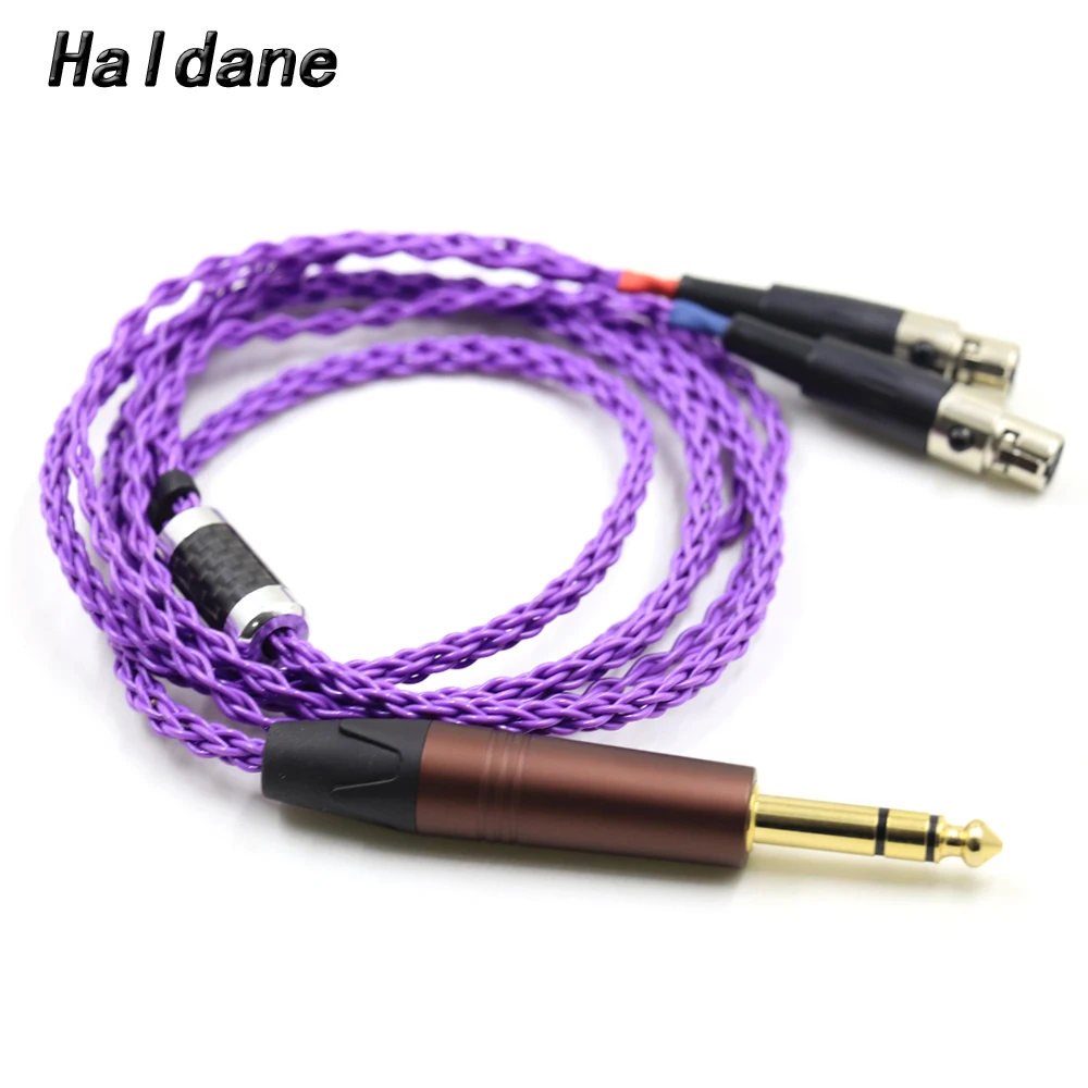 Haldane RolandPurple Single Crystal Silver for Audeze LCD Series LCX-X LCD-XC LCD4/Z LCD2 LCD3 Headphone Cables Cord