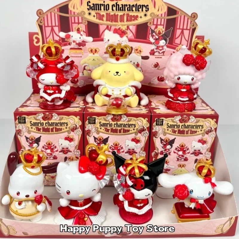 

Genuine Toptoy Sanrio Family Rose Night Series Blind Box Trendy Action Figures Cute Doll Ornament Mystery Box Surprise Toy Gifts