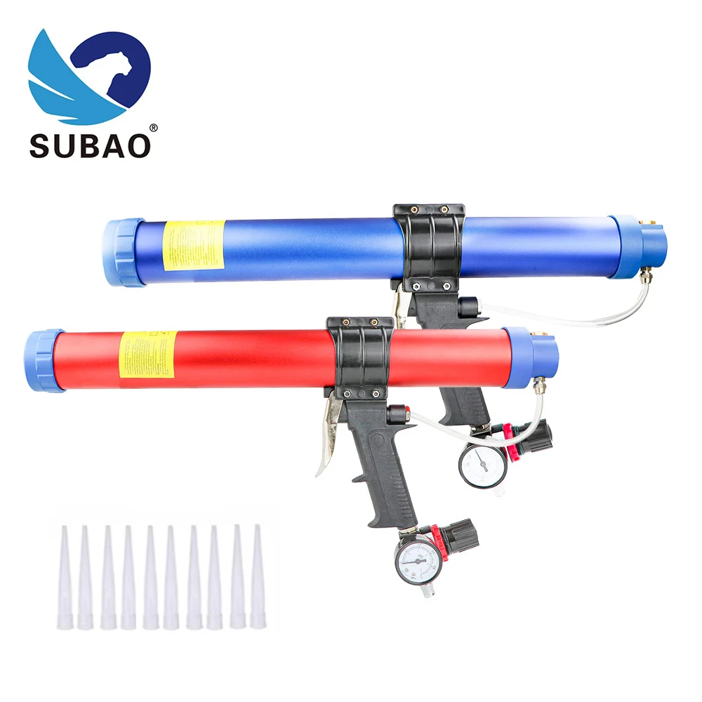 

SUBAO 600ML pneumatic soft glue gun sealant filling gun door and window gap filling tool glass glue gun with debugging switch