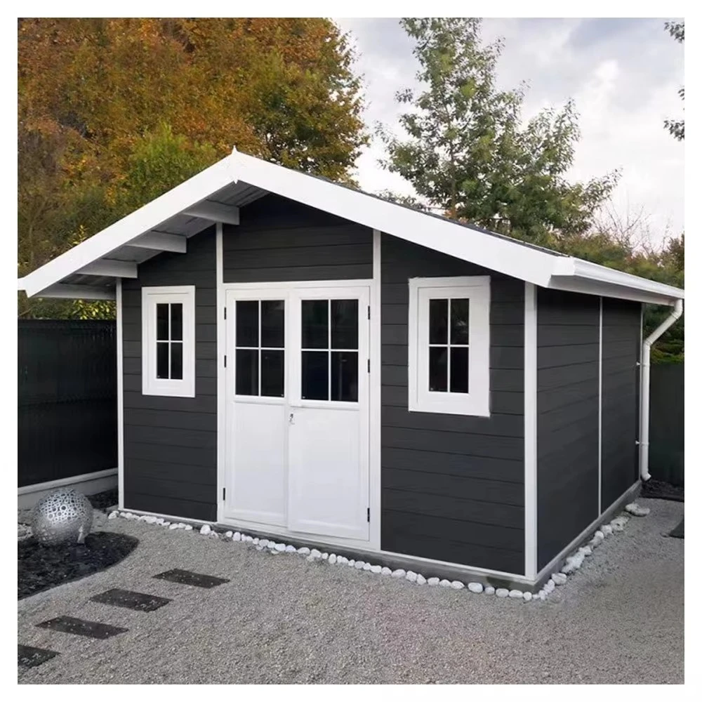 Most Popular Easy Installation Wood Plastic Composite House WPC Garage Storage Shed Tool Storage Garden Tool Storage Customized