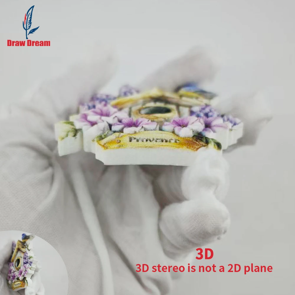 1Pc Provence Creative 3D Embossed Refrigerator Magnet World Travel Souvenir Collection Suitable for Home and Office Decoration, Personalized Exclusive Travel Souvenir Magnetic Refrigerator Magnet, Home Decoration, Kitchen, Room, Office, Cabinet Crafts, Gifts, Holiday Souvenirs, Exquisite Small Gifts