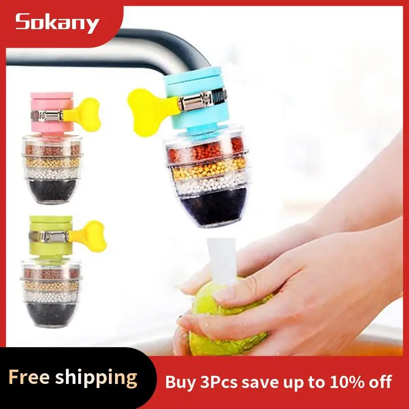 A68M-6Pcs المنزل المطبخ منقي مياه الفلورايد مع خرطوشة الترشيح صنبور تنقية صنبور فلتر تنقية مياه الصنبور