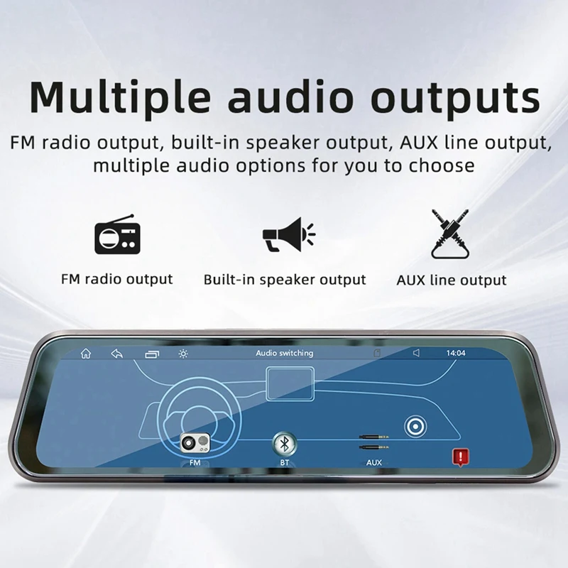 毎日 9.36 インチタッチスクリーンワイヤレス Carplay カーストリームメディアダッシュカム DVR バックミラーダッシュカメラレコーダーナイトビジョン