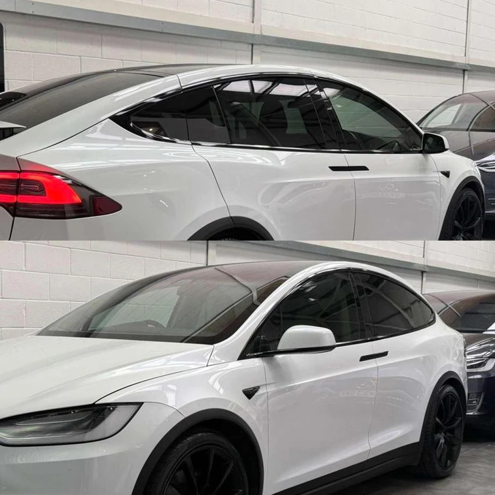 Exterior Window Trim Chrome Delete Protective Film for Tesla Model X 2016-2020 Glossy/Matte Black Sticker