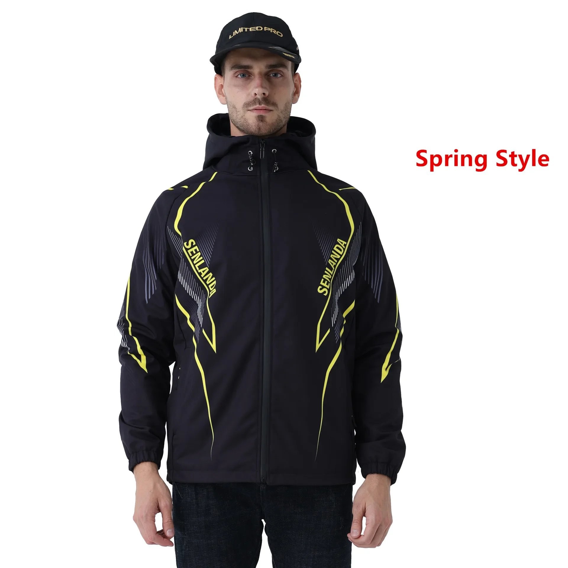 Outdoor Spring Thin and Winter Velvet Fishing Jacket Soft Shell Breathable Windproof Waterproof Mountaineering Suit