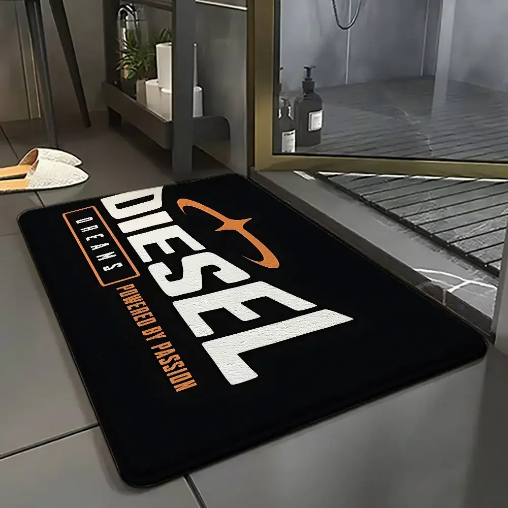 D-DIESEL Logo Entry Door Floor Mat Festive Decorations Carpet Bathroom Anti-slip Mat Entrance Doormat