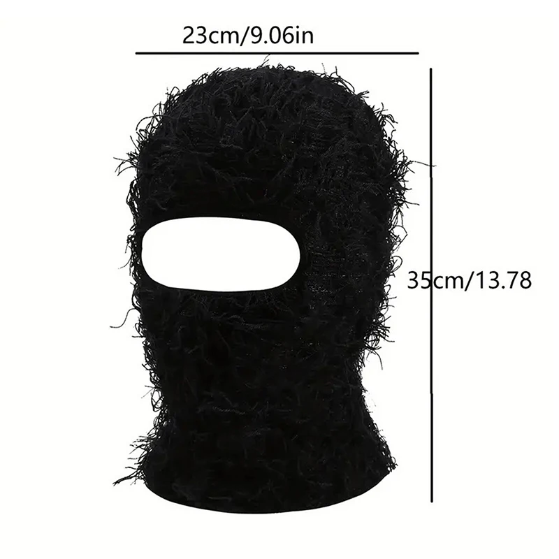 Balaclava Distressed Ski Mask Knitted Beanies Cap Winter Warm Full Face Shiesty Mask Ski Hats For Men Women Camouflage Balaclava