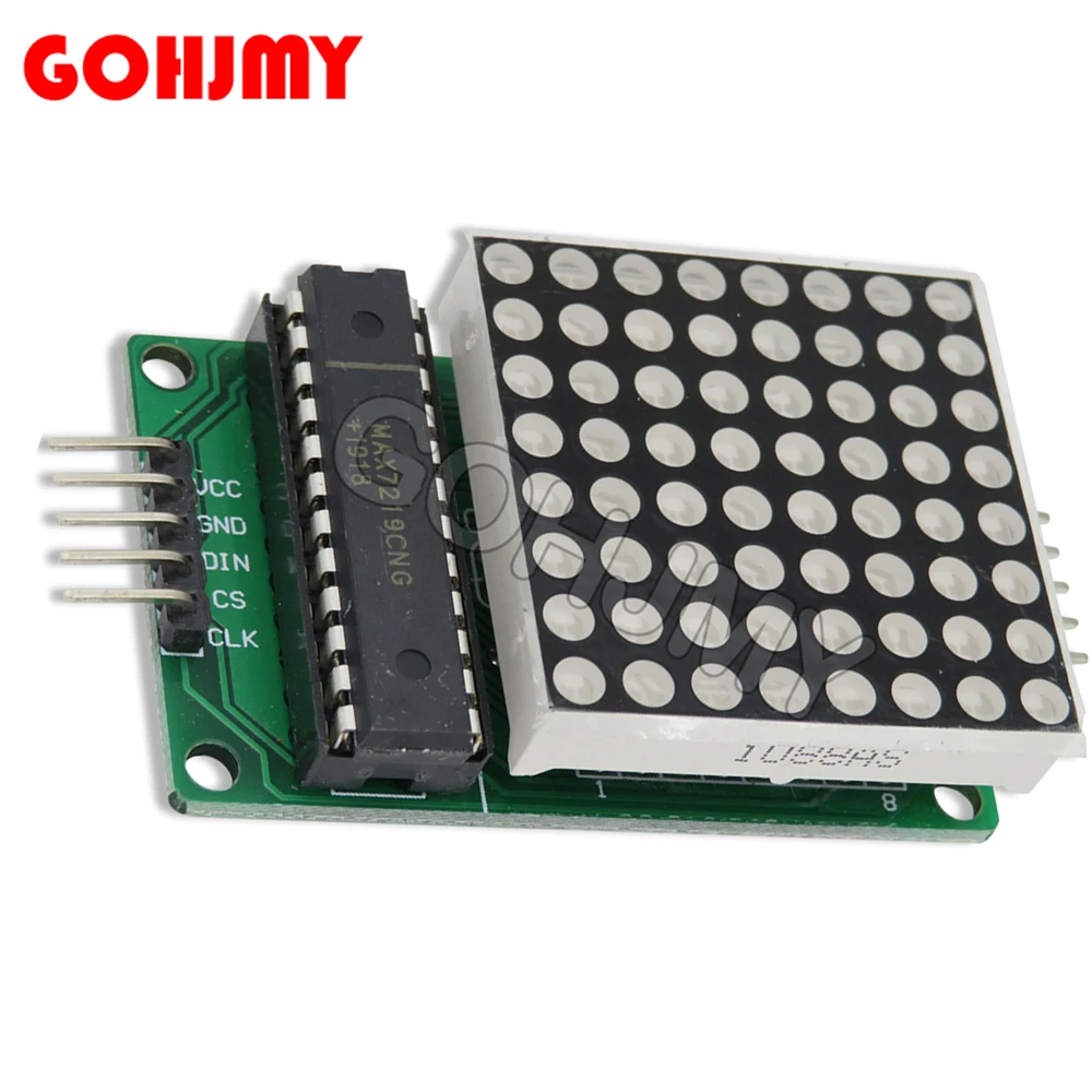 1 Uds 5V rojo MAX7219 módulo microcontrolador 8*8 módulo de matriz de puntos módulo de pantalla MCU Módulo de Control de pantalla LED para Arduino