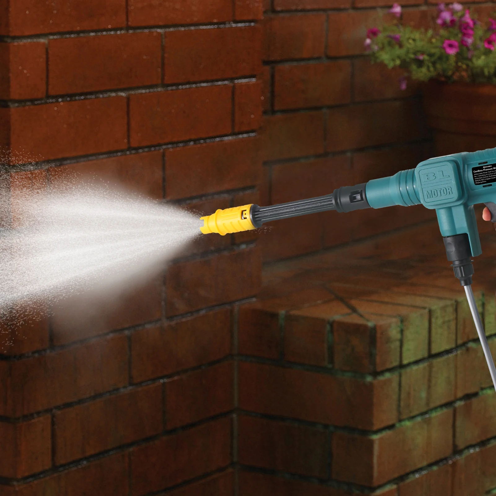 

Бесщеточная портативная мойка высокого давления 900PSI 62BAR, электрическая, высокомощная, с 2 перезаряжаемыми аккумуляторами, 6-в-1