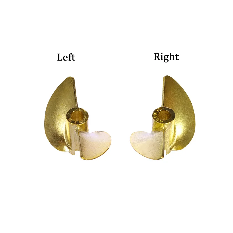 Hélice pour bateau RC 4mm/4.76mm(3/16 '') OD36/37/38/40/42/45mm, vis Positive/inversion, 2 pales, hélices en cuivre, accessoire gauche/droite