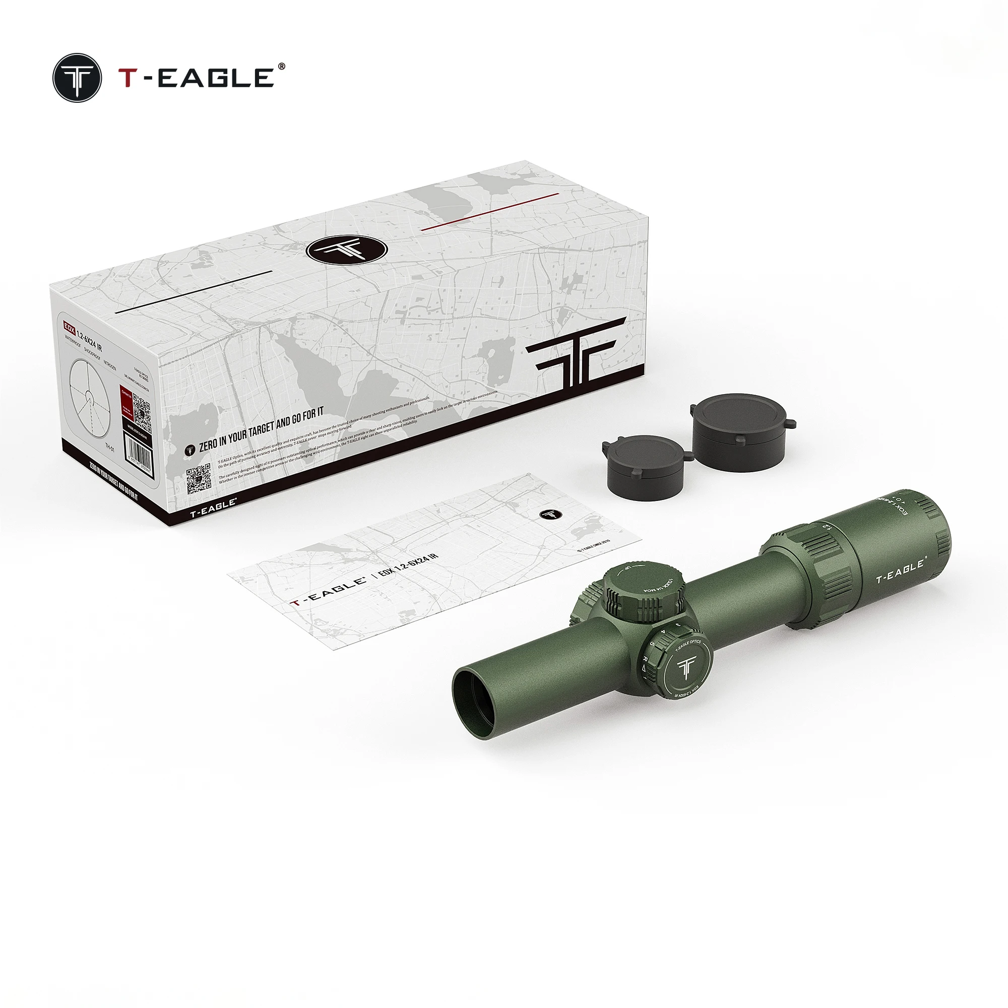 

Green high-quality Eagle Eye EOX1.2-6x24IR (with light) high shock-resistant HD outdoor telescope
