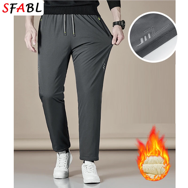 Neue Modische Warme Fleece-Hosen für Herren Winter Winddichte Dicke Fleece-Hosen Herren Thermohosen Winter Herrenhosen Casual – Detail 8