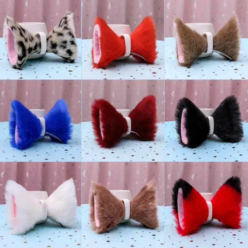 Vrouwen Lady Cat Fox Maid Pluche Oor Haar Clip Props Bands Anime Cosplay Kostuum Halloween Kerst