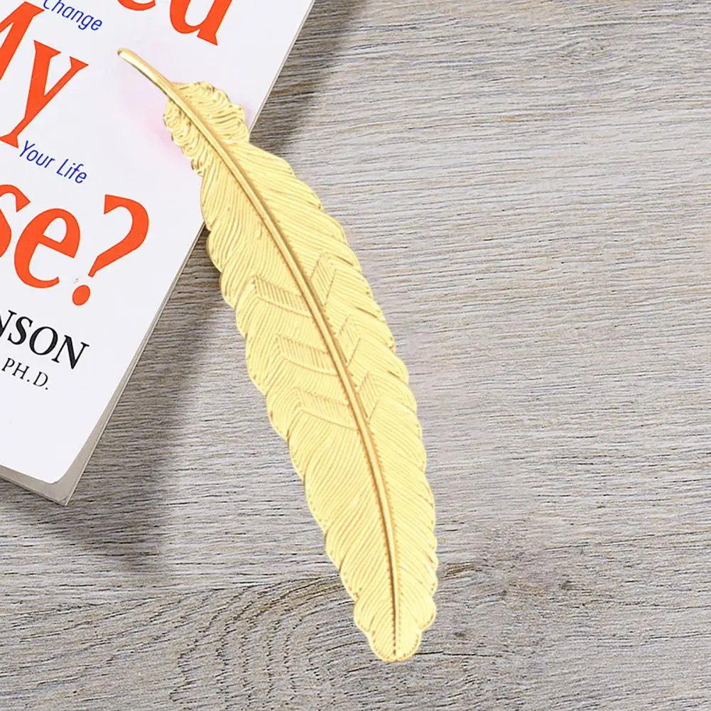 Unique Bookmark Metal Feather Bookmark Chinese Style Diy Leaf Decorative Book Mark School Supplies
