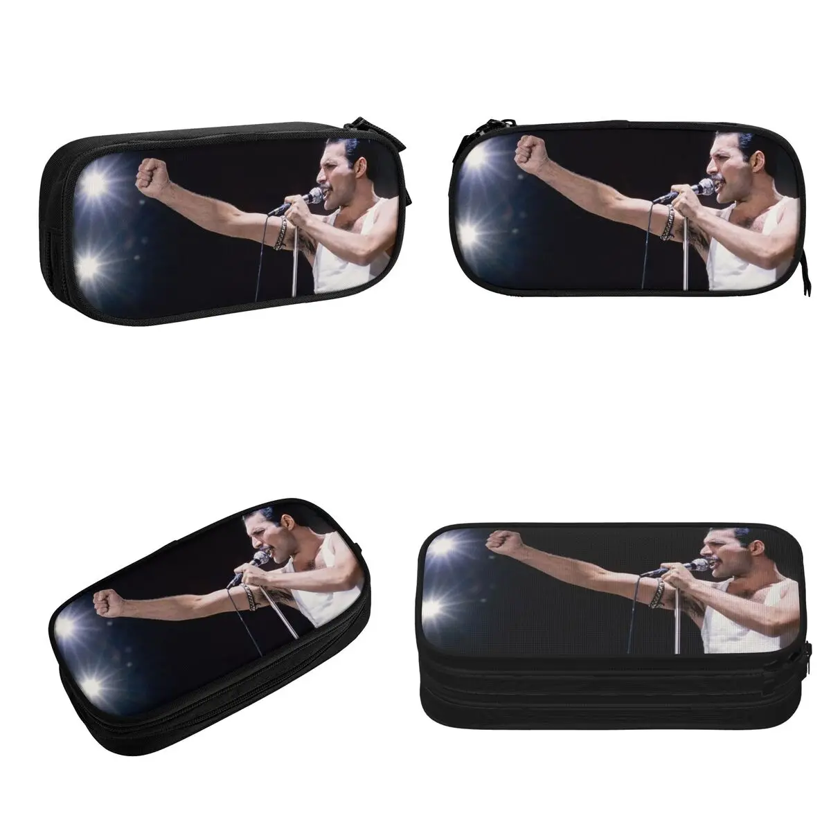 مقلمة Queen Freddie Mercury للطلاب صندوق القلم المدرسية حقيبة أقلام رصاص تخزين كبيرة حقيبة أقلام رصاص لوازم مكتبية للتخزين