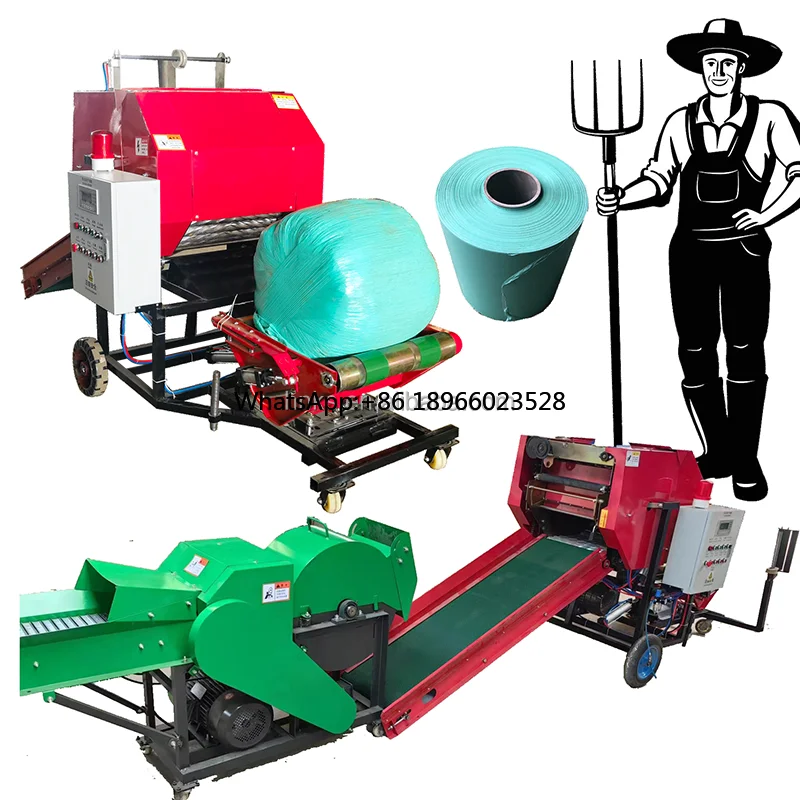 automatic round silage baler and wrapper machine corn silage baler machine in pakistan/silage packing machine square baler