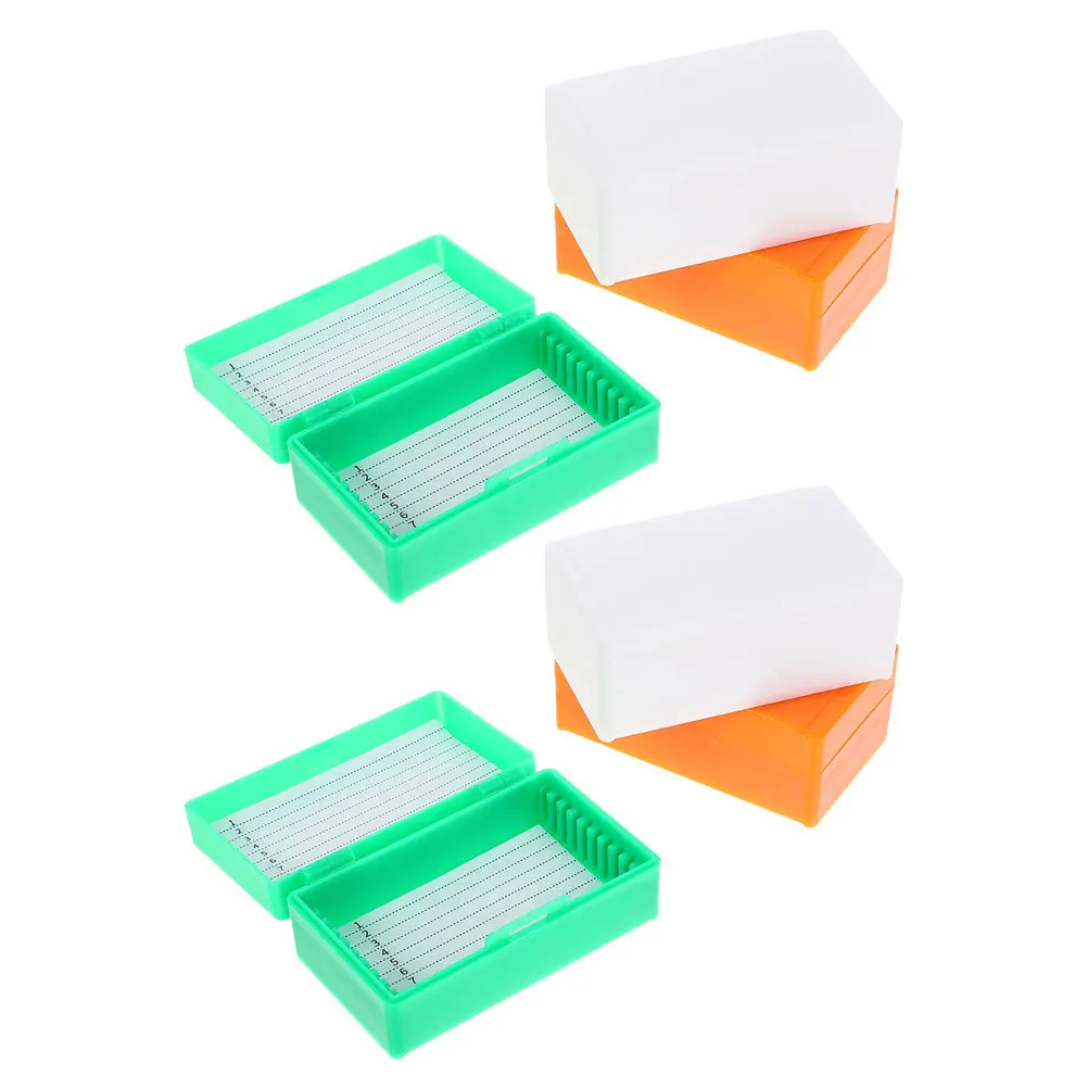 

6Pcs Microscope Slide Storage Box Clear Plastic Organizer Portable Slide Holder Laboratory Specimen Storage Case