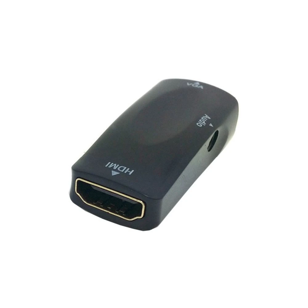 

HDMI to VGA female converter, high-definition female to adapter to monitor, projector, TV with audio