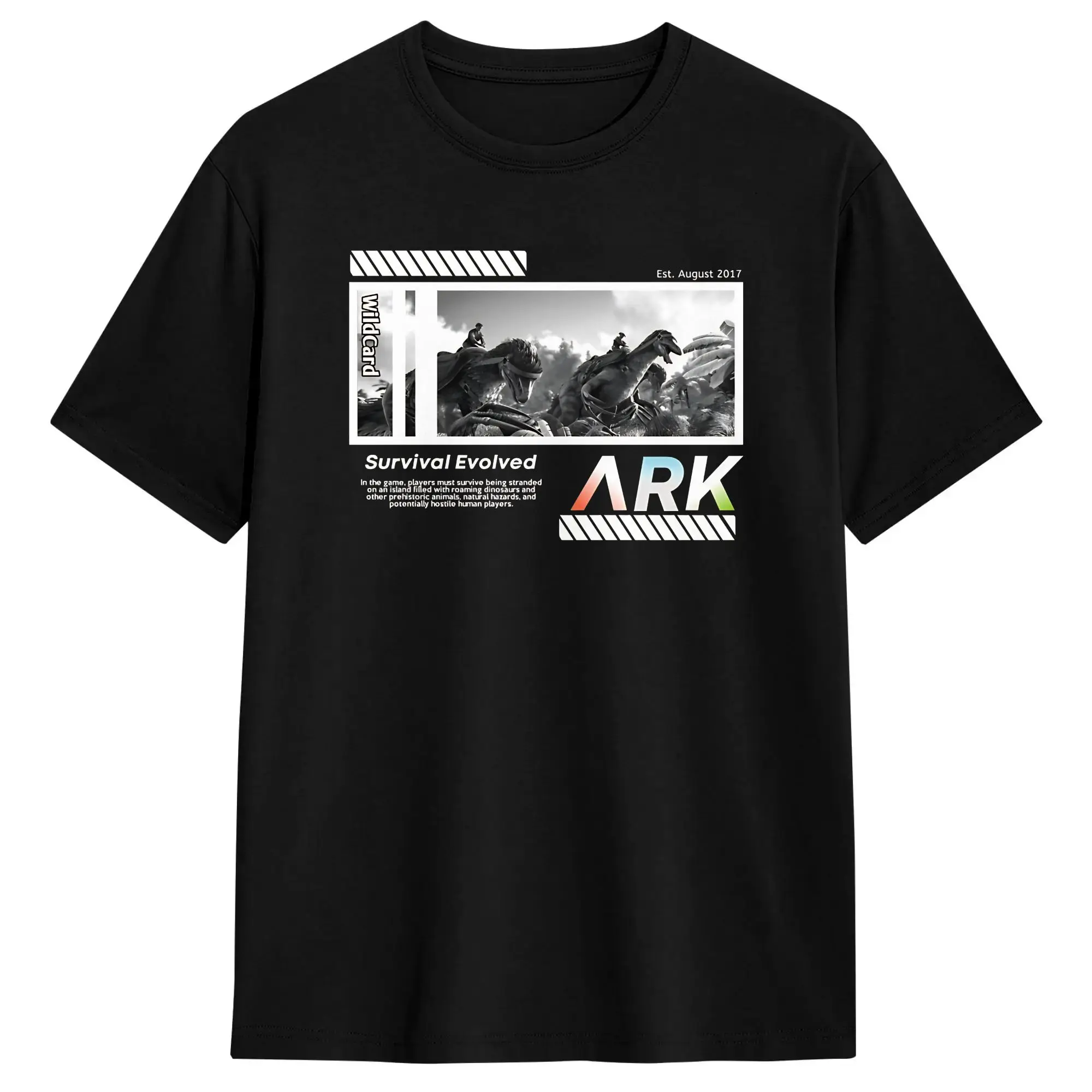 ARK Survival Evolved T-shirt au design simple, T-shirts d'été à la mode pour hommes, en coton, col rond, 4XL 5XL 6XL, hauts vintage à manches courtes