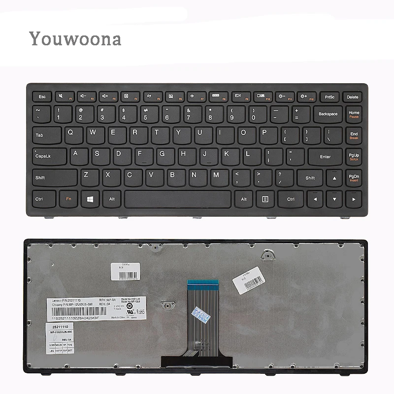 New Original Laptop Keyboard For LENOVO G400S G405S Z410 FLEX14 S410P N410 G410S G400AS