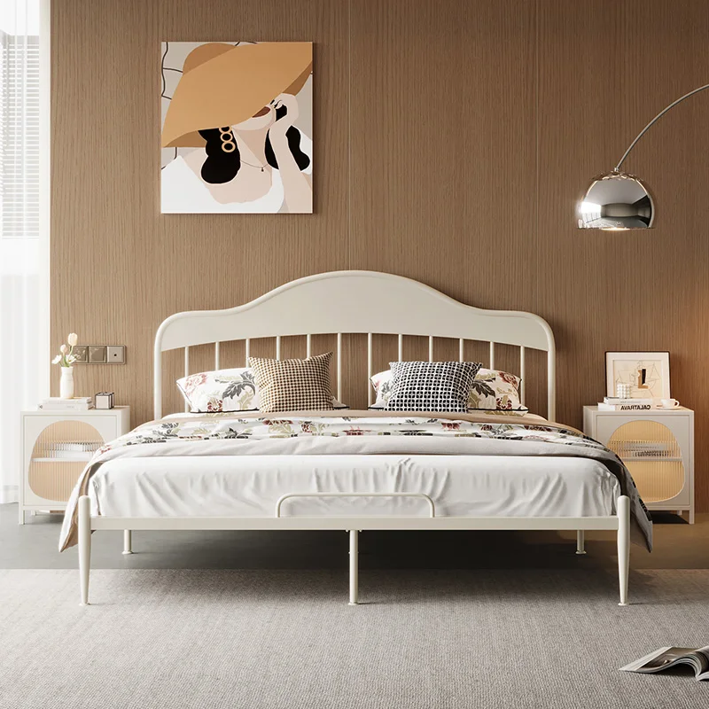 Bold and thickened children's iron frame bed 1.5 household single double bed 1.8 package installation