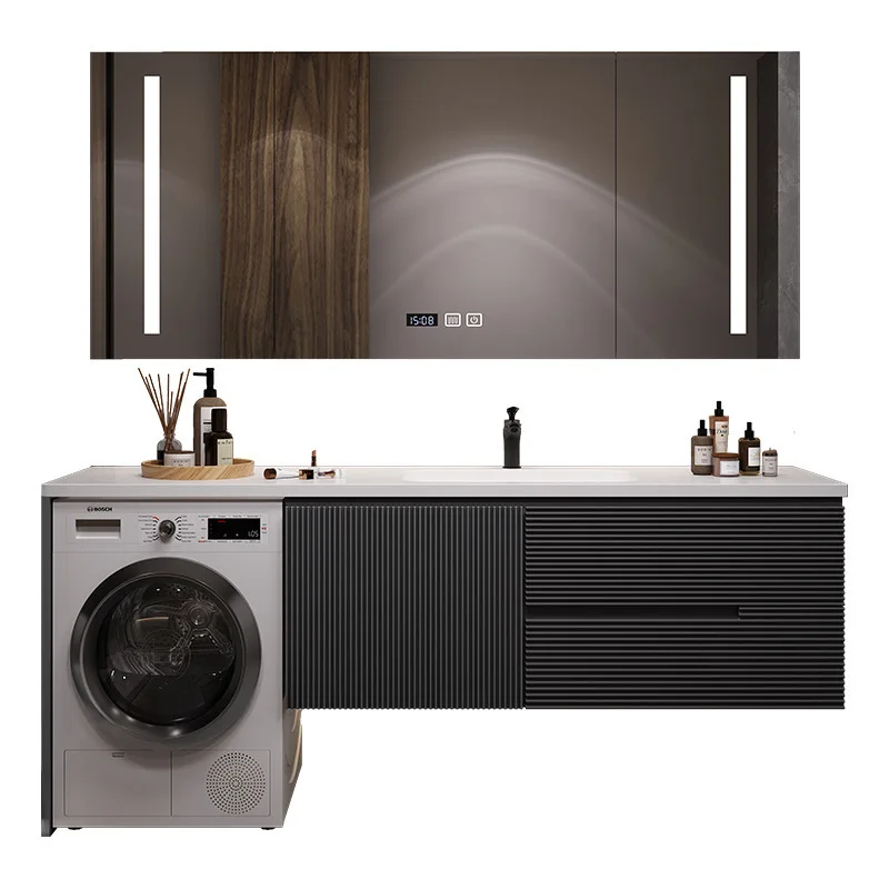 

Slate seamless ceramic bathroom cabinet combination