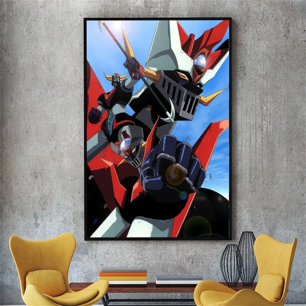 AAA Cartoon Art Robot G-Goldorak M-Mecha Poster Kraft Club Bar Paper Vintage Poster Wall Art Painting Bedroom Study Stickers