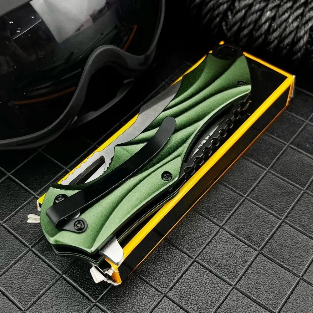 Couteau pliant de poche extérieur CJH420 de haute qualité, lame 440C, manche en aluminium, outils d'aventure EDC, couteau de coupe Portable de Camping