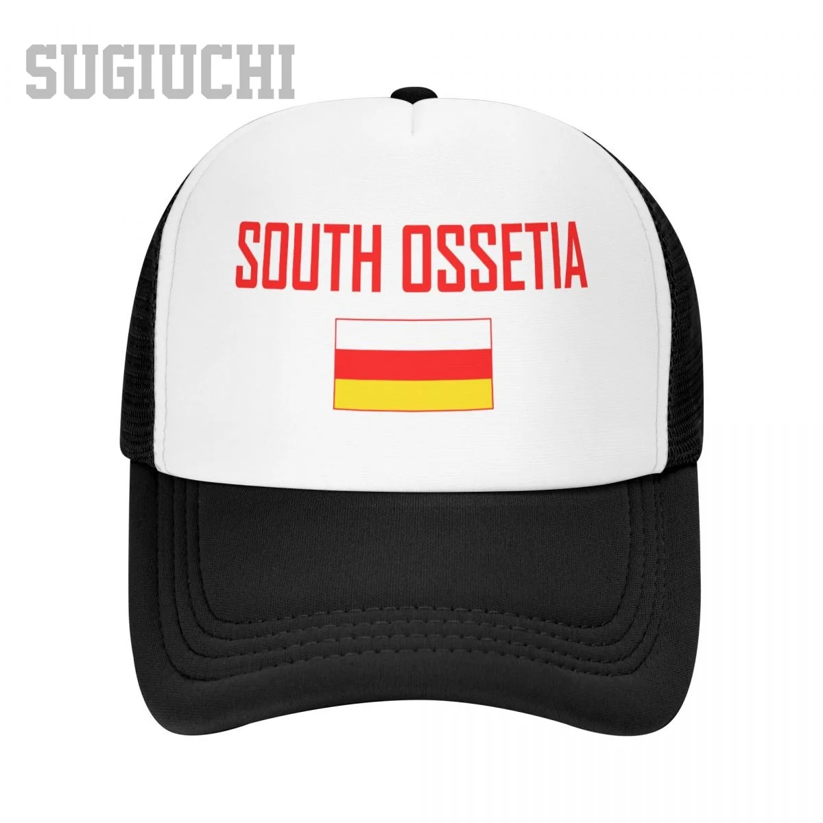 Unisex Mesh Cap Hat SOUTH OSSETIA Flag And Font Trucker for Men Women Baseball Caps Outdoors Cool