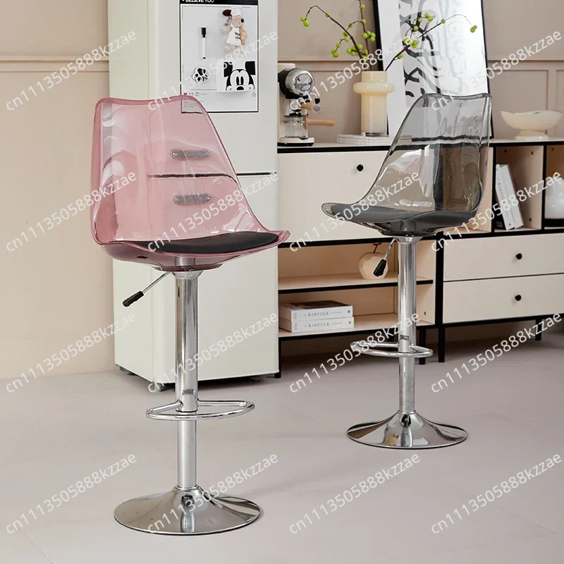 Comfortable High Kitchen Stool Plastic Island Dining Table Chair Bar Stool Makeup Chaises Design Ergonomic Chair Bar Furniture