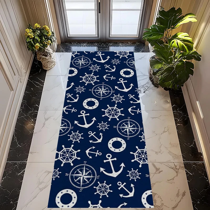 Blauw en wit Koi Fish Print Ru - Commercial Kitchen Japanese recensie en prijs