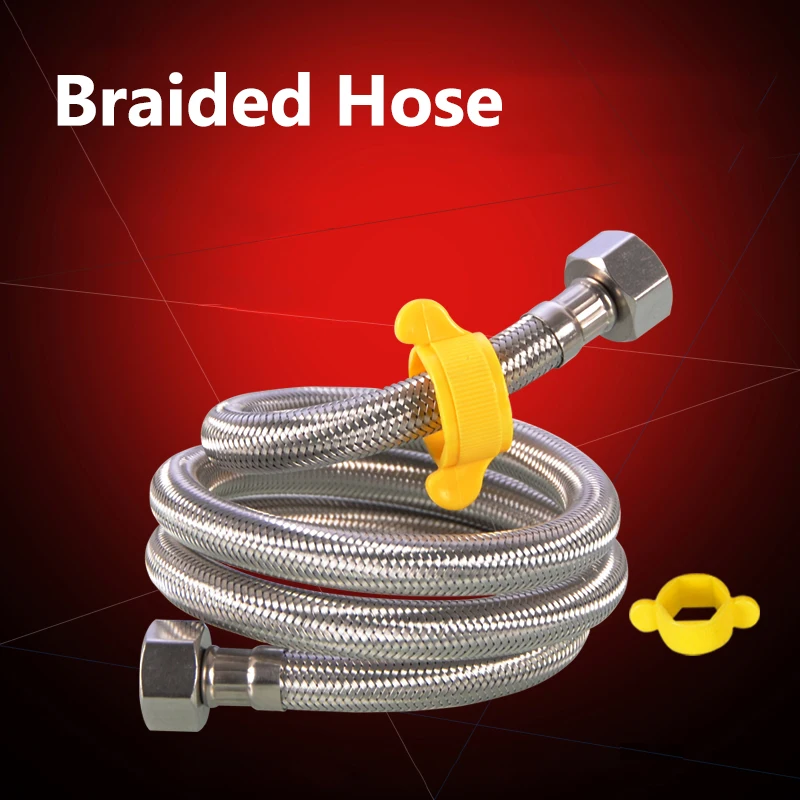 

Смеситель из нержавеющей стали 304, плетеная водопроводная труба, соединение для унитаза, смеситель для холодной и горячей воды, впускная труба, аксессуары для кухни и ванной комнаты