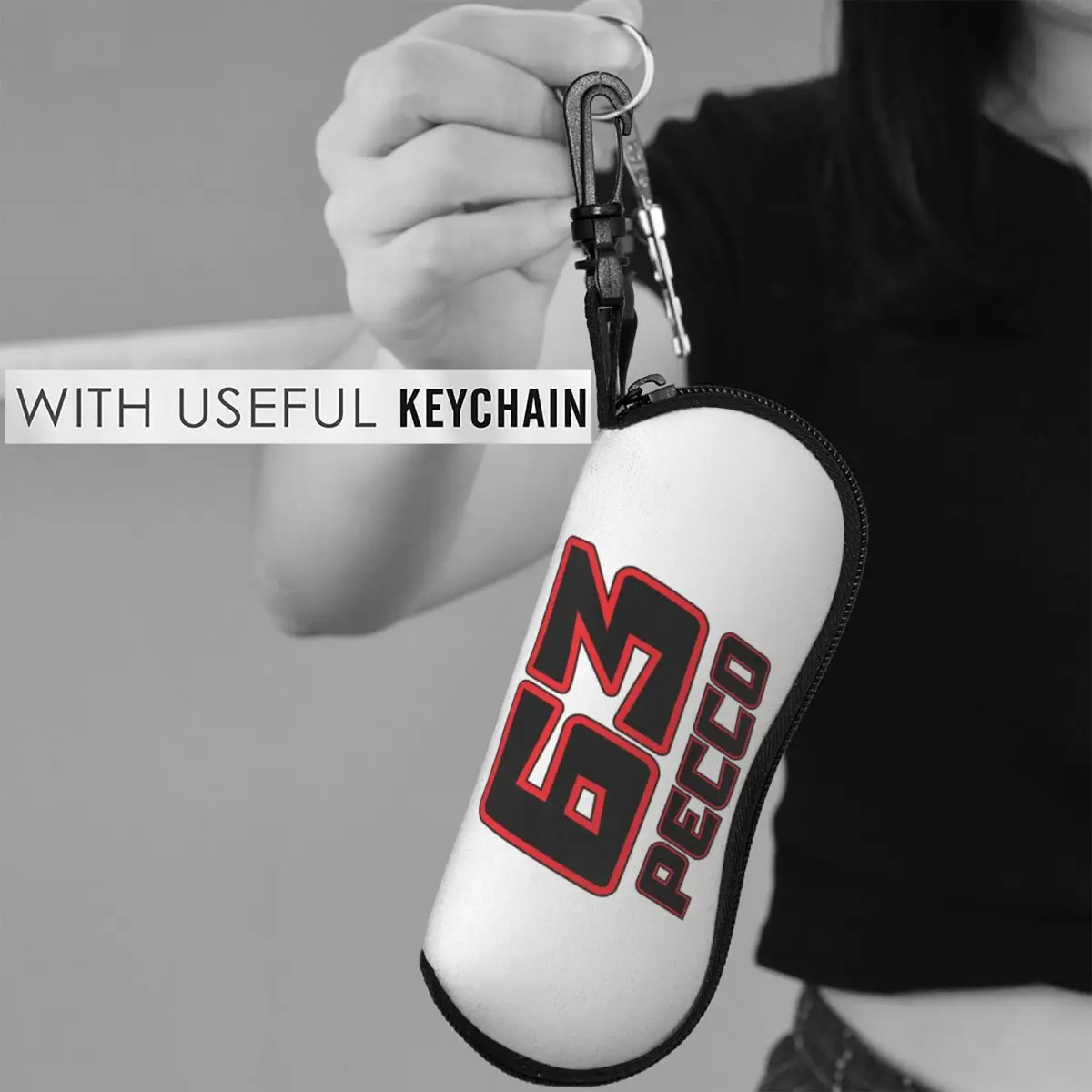 Pecco Bagnaia 63 Shell Glasses Case Protector صندوق النظارات الشمسية للنساء والرجال حقيبة النظارات الناعمة