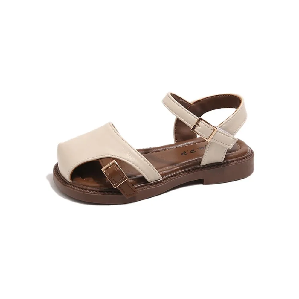 

2026 Children's Casual Shoes with Fashionable Color Blends Flat Heel Summer Lightweight Soft Sole Anti-slip Toe Cap Cool Sandals