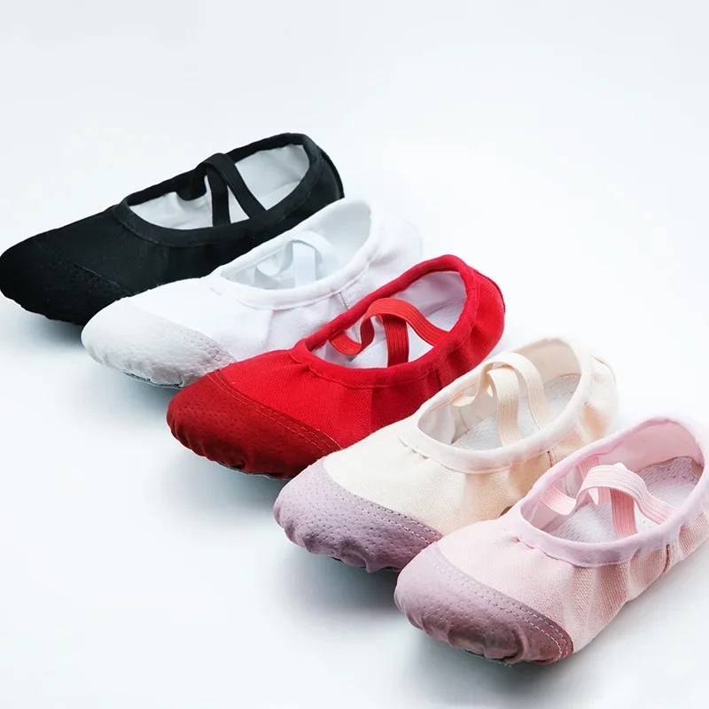 New Four Seasons Children Slip-On Cat Paw Soft Sole Shoes Girls Ballet Practice Shoes Kids Dance Shoes Shaping Shoes for Adults