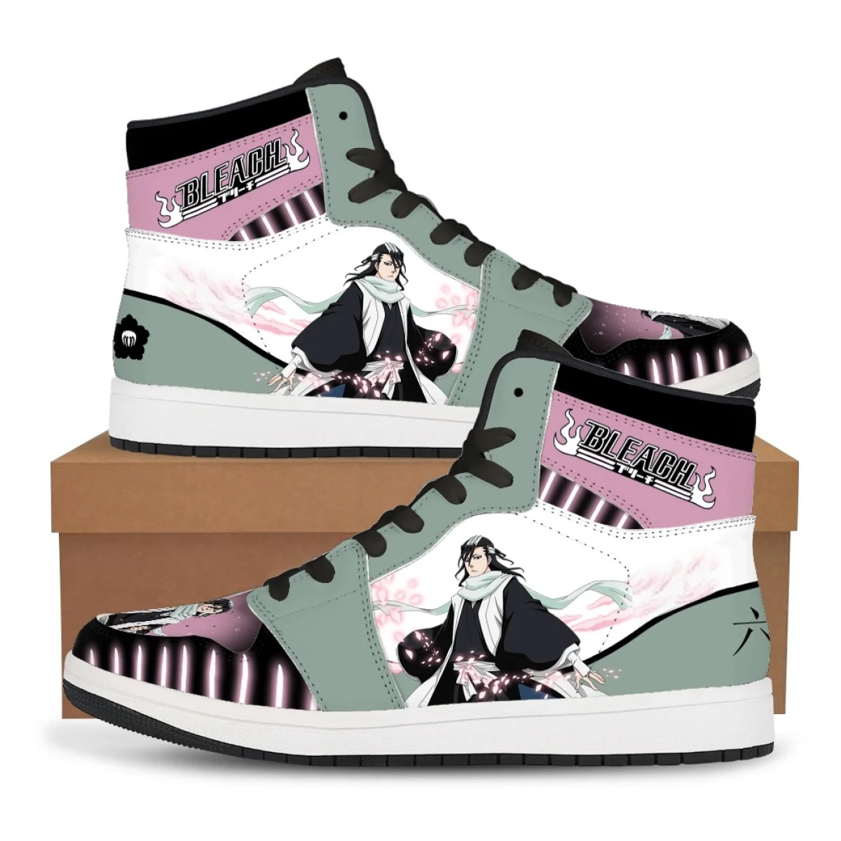 Demon Slayer Tanjiro Anime Print High Top Sneakers Men Women Fashion Casual Street Shoes Cosplay Custom Anime Basketball Shoes