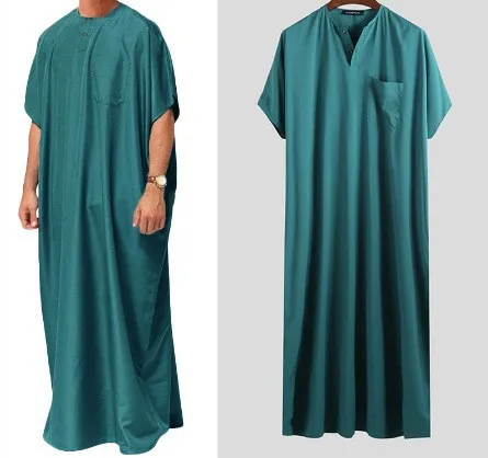 Abaya-Robe Longue pour Homme Musulmane, Vêtement Arabe, Dubaï, Pakistan, Mode Musulmane, Grande Taille 5XL 4XL