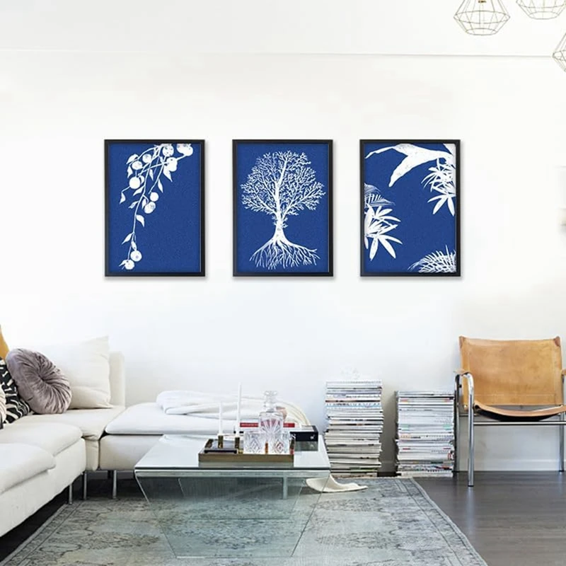 Kit de papel de cianotipo de fibra Natural, papel de dibujo Solar, papel de impresión Natural para niños y adultos, manualidades artísticas, 30 hojas