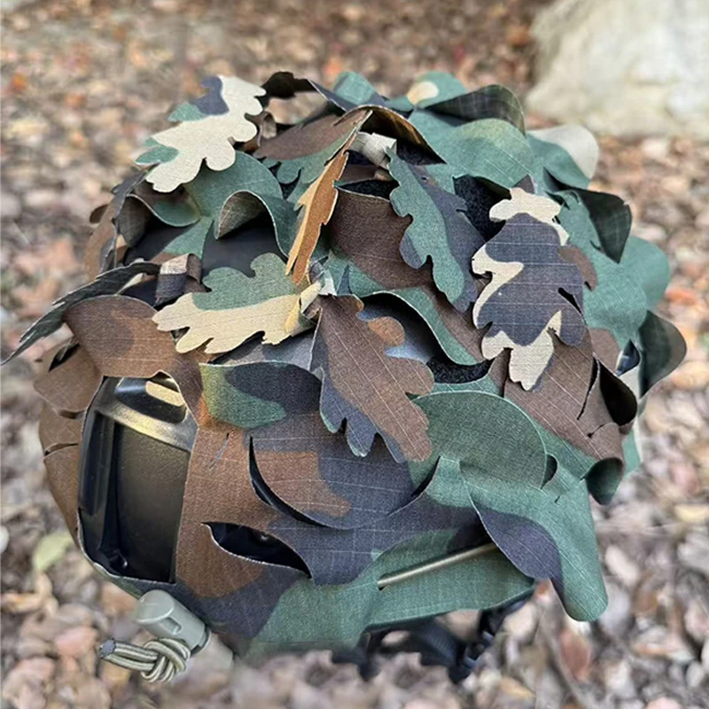 Funda para casco rápido US4CES camuflaje marino mexicano gorra cortada con láser 3D DNC M81 WL SS LETO camuflaje personalizado