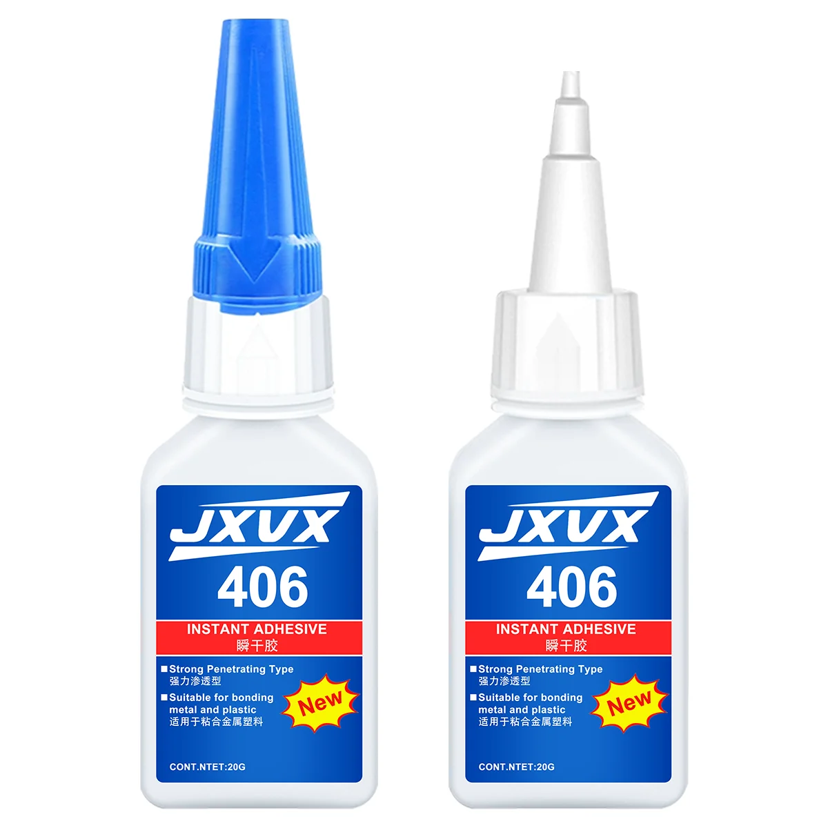 1-3 шт. 20 г JXVX 406 Суперклей Мгновенно высыхающий цианоакрилатный клей для автомобилей, металла и механического ремонта. Сильный клей-инструмент.